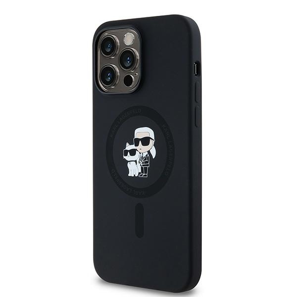 Apple iPhone 14 Pro Max 6.7\'\' Karl Lagerfeld Silicone Karl&Choupette MagSafe Cover Case, Black