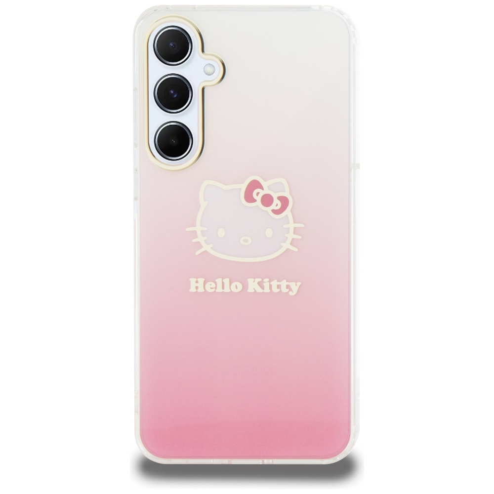 Hello Kitty Samsung Galaxy A55 Case IML Gradient Electrop Kitty Head, Pink