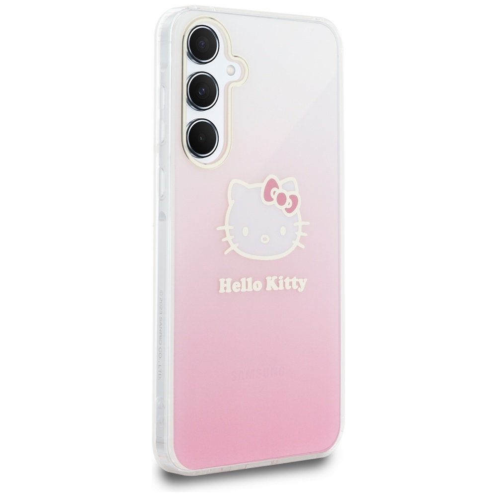Hello Kitty Samsung Galaxy A55 Case IML Gradient Electrop Kitty Head, Pink