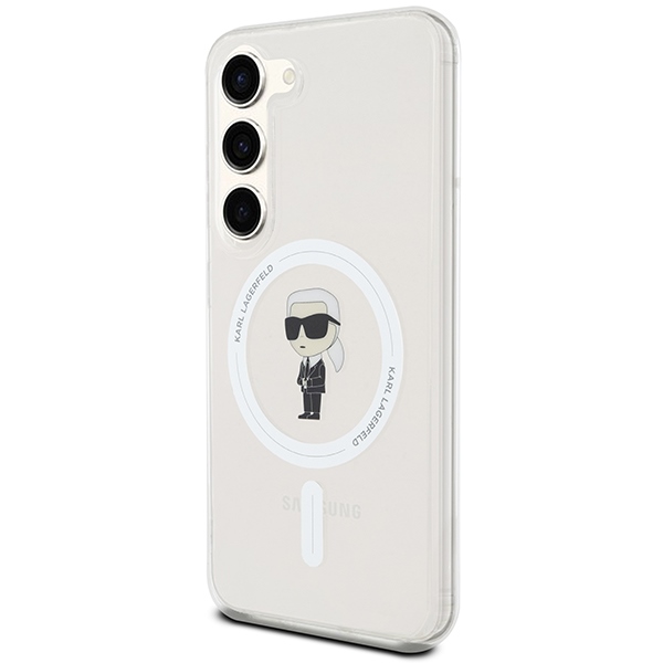 Karl Lagerfeld Samsung Galaxy S24 Case IML Ikonik MagSafe, Transparent