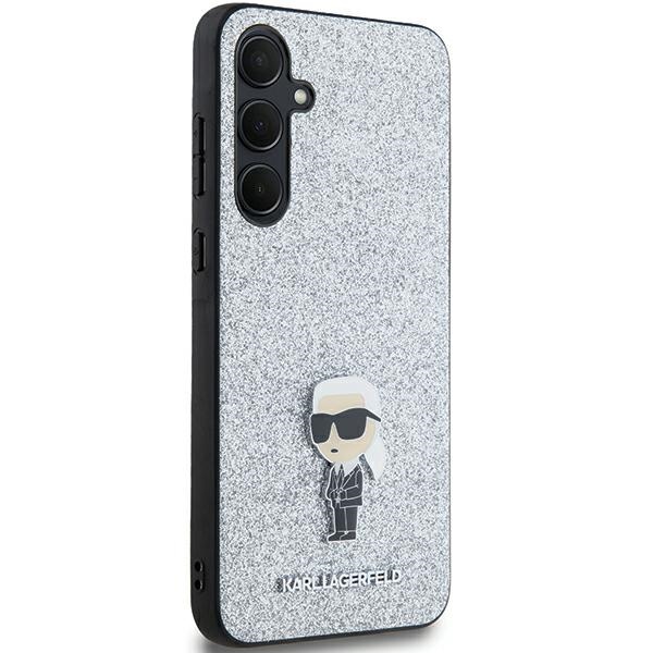 Karl Lagerfeld Samsung Galaxy A35 Case Fixed Glitter Ikonik, Silver