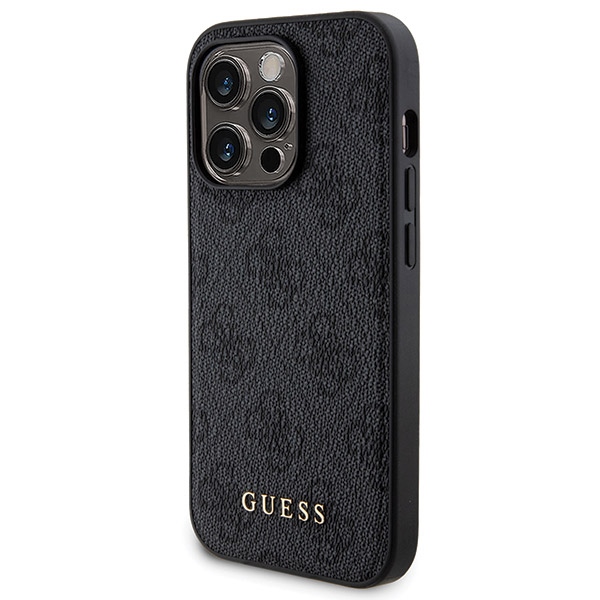 Apple iPhone 15 Pro 6.1\'\' Guess 4G Metal Logo + 5000mAh MagSafe Power Bank Case Cover, Black