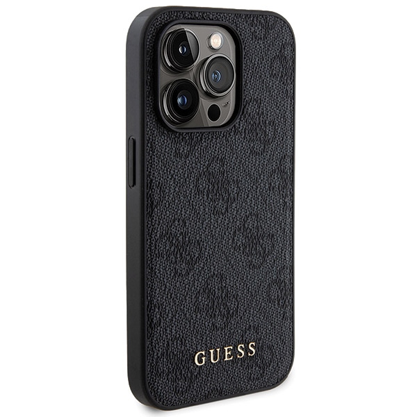 Apple iPhone 15 Pro 6.1\'\' Guess 4G Metal Logo + 5000mAh MagSafe Power Bank Case Cover, Black