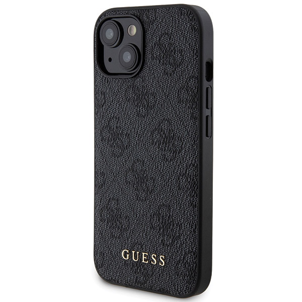 Apple iPhone 15 6.1\'\' Guess 4G Metal Logo + 5000mAh MagSafe Power Bank Case Cover, Black
