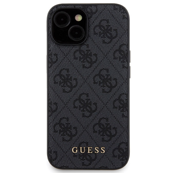 Apple iPhone 15 6.1\'\' Guess 4G Metal Logo + 5000mAh MagSafe Power Bank Case Cover, Black