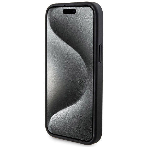 Apple iPhone 15 6.1\'\' Guess 4G Metal Logo + 5000mAh MagSafe Power Bank Case Cover, Black