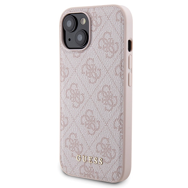 Apple iPhone 15 6.1\'\' Guess 4G Metal Logo + 5000mAh MagSafe Power Bank Case Cover, Pink