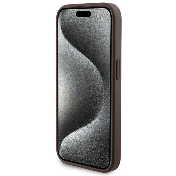 Apple iPhone 15 Pro Max 6.7\'\' Guess 4G Metal Logo + 5000mAh MagSafe Power Bank Case Cover, Brown
