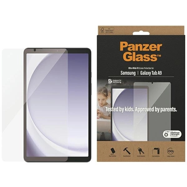 PanzerGlass Ultra-Wide Fit rūdīts stikls priekš Samsung Galaxy Tab A9 | tempered glass for