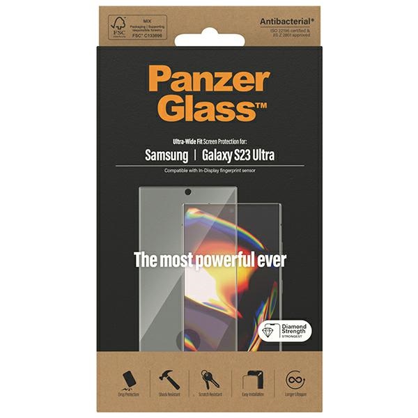 PanzerGlass Ultra-Wide Fit tempered glass for Samsung Galaxy S23 Ultra S918