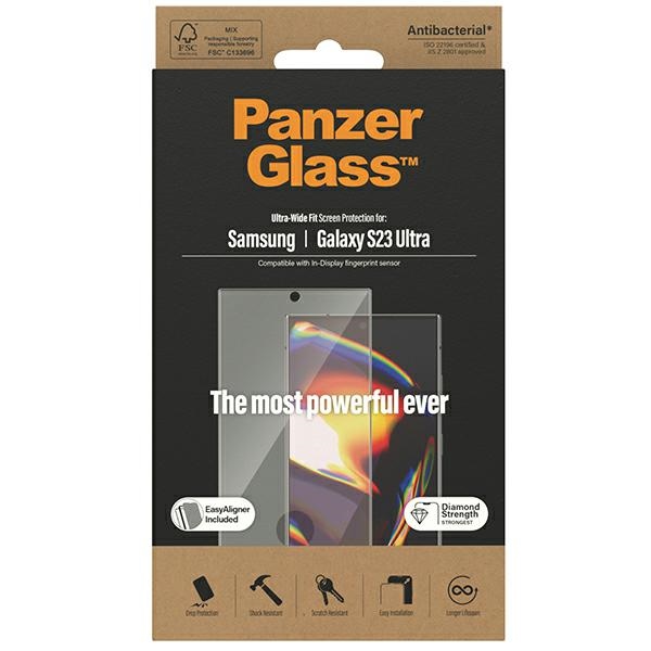 PanzerGlass Ultra-Wide Fit Tempered Glass with Applicator for Samsung Galaxy S23 Ultra