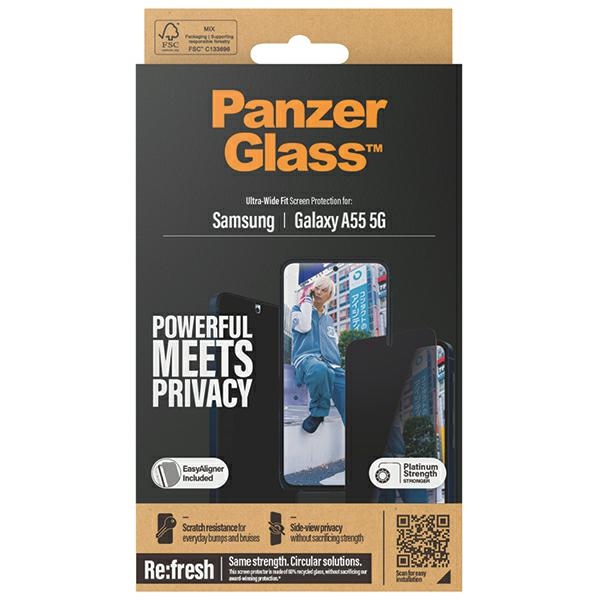 Закаленное стекло PanzerGlass Ultra-Wide Fit Privacy с позиционером для Samsung Galaxy...