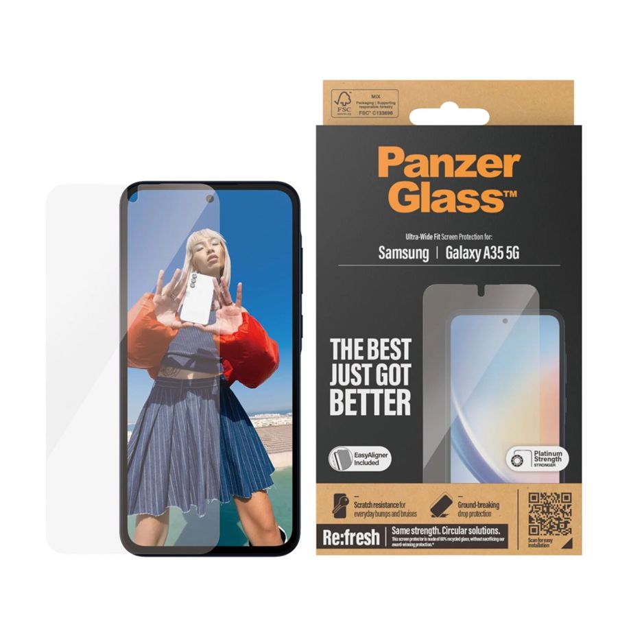 Panzerglass Ultra-Wide Fit Tempered Glass for Samsung Galaxy A35 5G (7357)