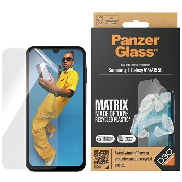 Закаленное стекло PanzerGlass Ultra-Wide Fit с D3O® для Samsung Galaxy A15 / 5G