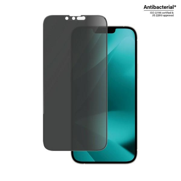 PanzerGlass Ultra-Wide Fit Tempered Glass Antibacterial Privacy with Positioner for iPhone 14 Plus / 13 Pro Max
