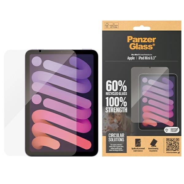 PanzerGlass Ultra-Wide Fit rūdīts stikls iPad mini 8,3" 2024 | tempered glass for 8.3"