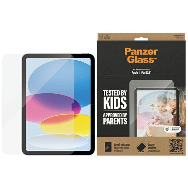Антибактериальное закаленное стекло PanzerGlass Ultra-Wide Fit для iPad 10.9"