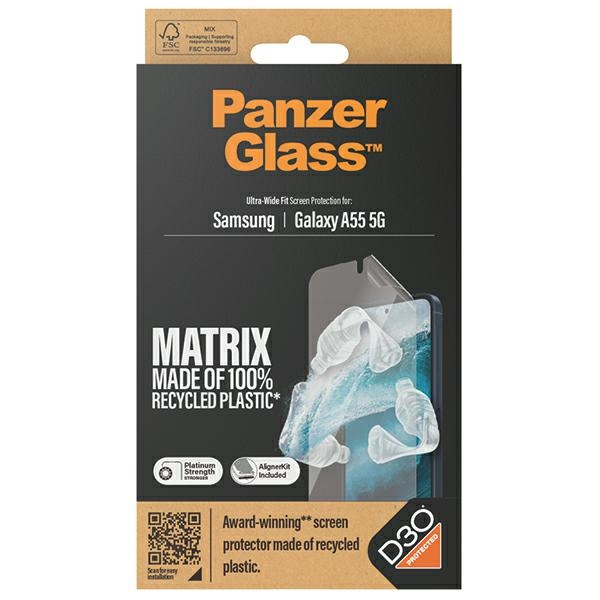 Пленка PanzerGlass Matrix Ultra-Wide Fit с позиционером для Samsung Galaxy A55 5G