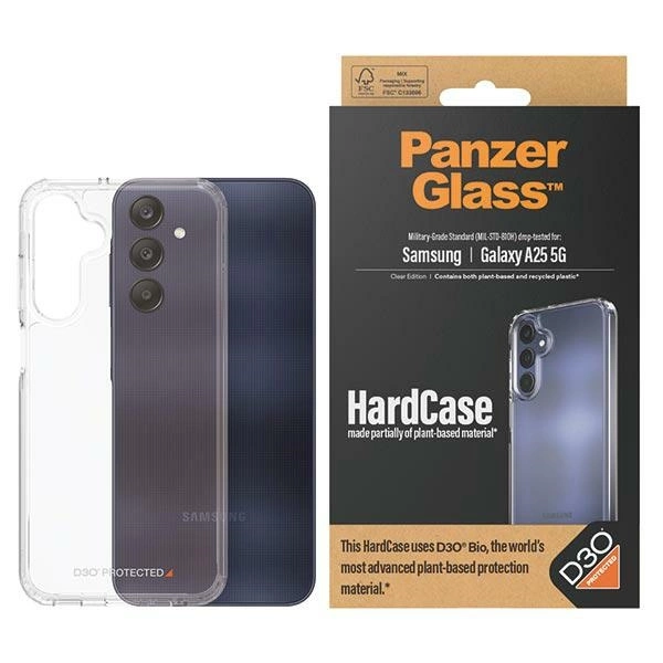 PanzerGlass cietais futrālis ar D3O® Bio un militāro sertifikāciju Samsung Galaxy A25 5G - caurspīdīgs | HardCase...