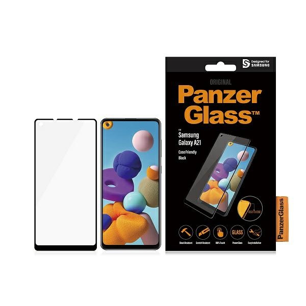 PanzerGlass E2E Regulārais rūdītais stikls Samsung Galaxy A21 - ar melnu rāmi | Regular tempered glass for with...