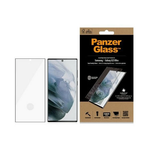 Samsung Galaxy S22 Ultra 5G (SM-S908) PanzerGlass E2E Super+ Microfracture Antibacterial Tempered Glass, Black