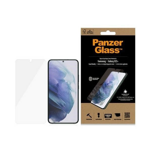 Samsung Galaxy S22+ Plus 5G (SM-S906) PanzerGlass E2E Super+ Microfracture Antibacterial Tempered Glass, Black