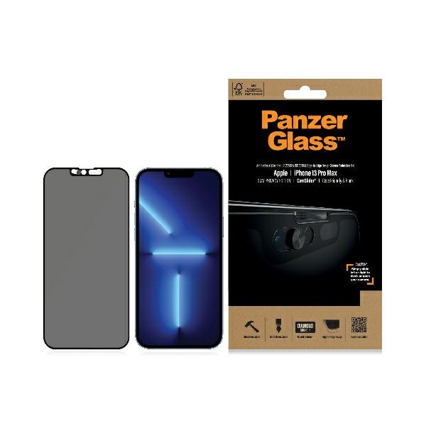 PanzerGlass E2E Microfracture Antibakteriāls aizsargstikls ar kameras aizsargstiklu iPhone 13 Pro Max - melnu rāmi |...