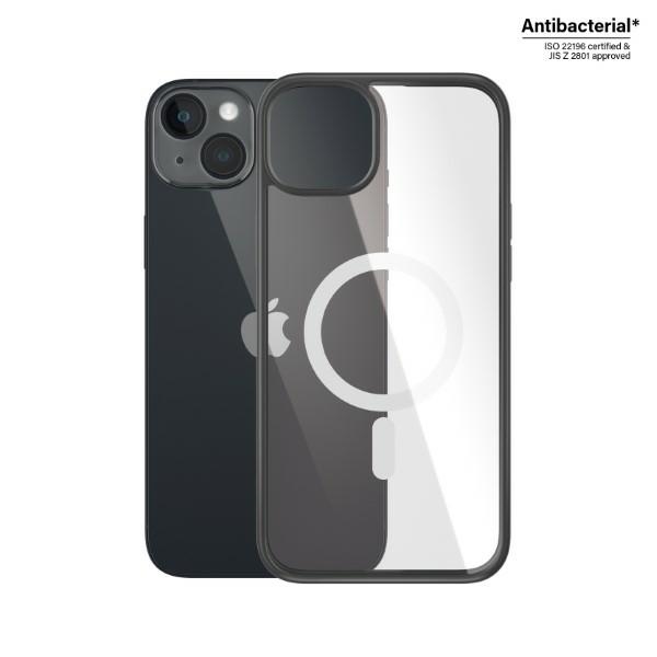 PanzerGlass ClearCase futrālis ar MagSafe antibakteriālo apvalku iPhone 14 Plus / 15 - caurspīdīgs un melns | case...