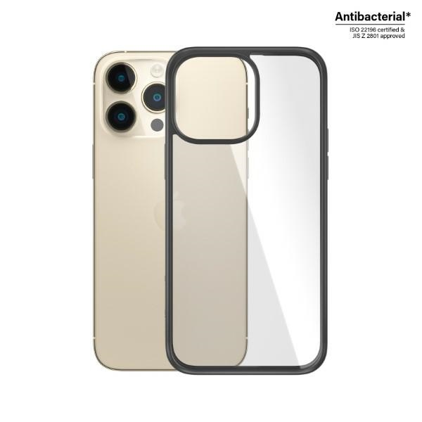Apple iPhone 14 Pro Max 6.7\'\' PanzerGlass ClearCase Antibacterial Case Cover, Transparent and Black