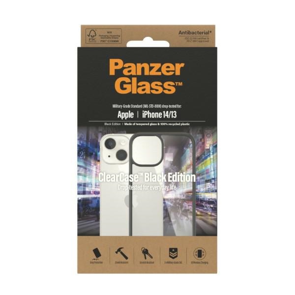 PanzerGlass iPhone 14 / 15 / 13 vāciņš ClearCase, caurspīdīgs / melns