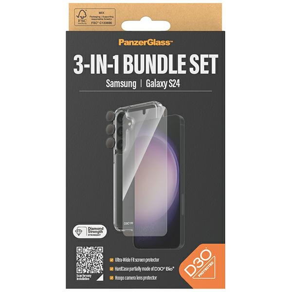 PanzerGlass 3-in-1 Protection Bundle for Samsung Galaxy S24