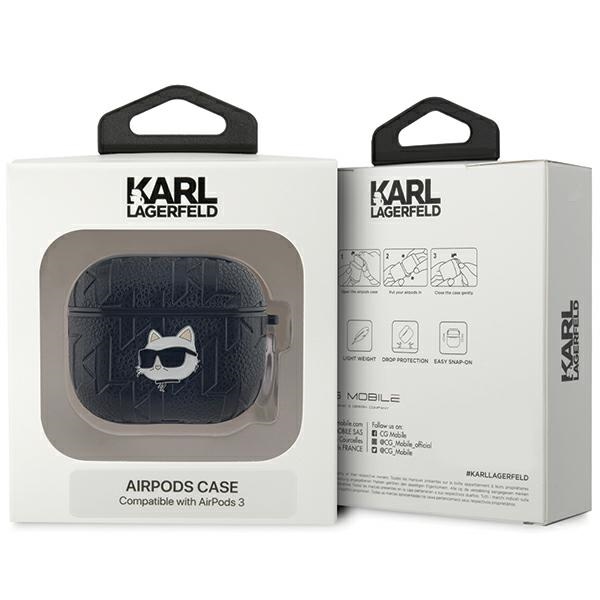 Karl Lagerfeld AirPods 3 Case Monogram Choupette Head, Black