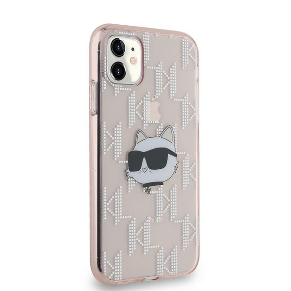 Karl Lagerfeld iPhone 11 / XR Case IML Choupette Head & Monogram, Pink