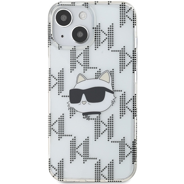 Чехол Karl Lagerfeld для iPhone 15 / 14 / 13 IML Choupette Head & Monogram, прозрачный