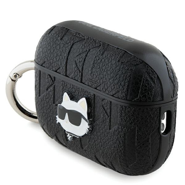 Karl Lagerfeld AirPods Pro 2 Case Monogram Choupette Head, Black