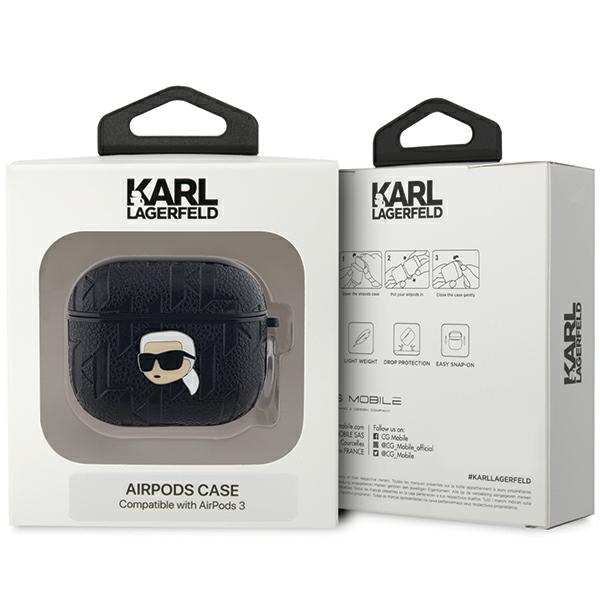 Karl Lagerfeld AirPods 3 Case Monogram Karl Head, Black