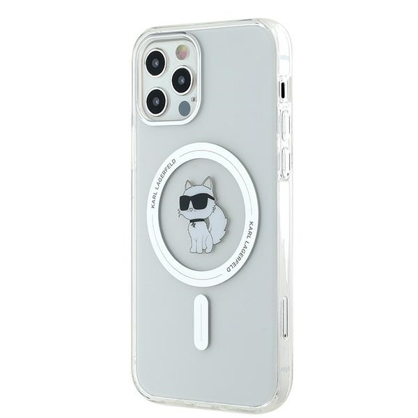 Karl Lagerfeld iPhone 12 / 12 Pro vāciņš IML Choupette MagSafe, caurspīdīgs