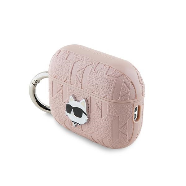 Karl Lagerfeld AirPods Pro 2 Case Monogram Choupette Head, Pink