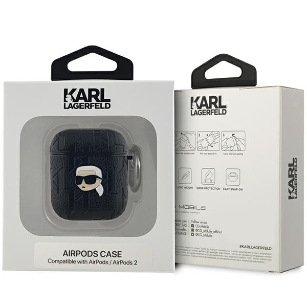 Karl Lagerfeld AirPods 1 / 2 Case Monogram Karl Head, Black