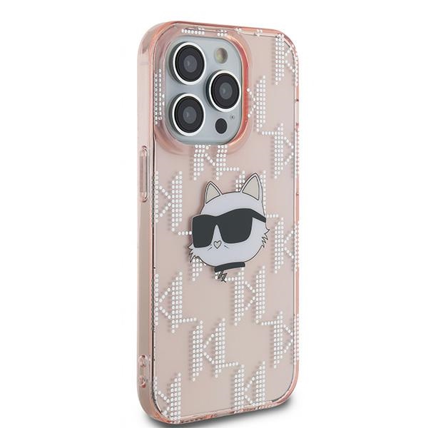 Karl Lagerfeld iPhone 13 Pro Max Case IML Choupette Head & Monogram, Pink