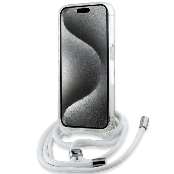 Karl Lagerfeld iPhone 15 Pro Max Case IML Crossbody Monogram, Transparent