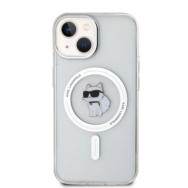 Apple iPhone 14 6.1\'\' Karl Lagerfeld IML Choupette MagSafe Cover Case, Transparent
