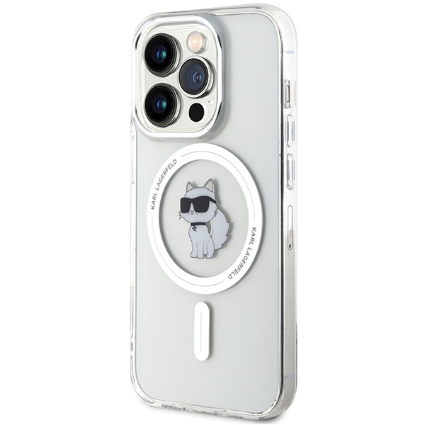 Karl Lagerfeld iPhone 14 Pro Case IML Choupette MagSafe, Transparent
