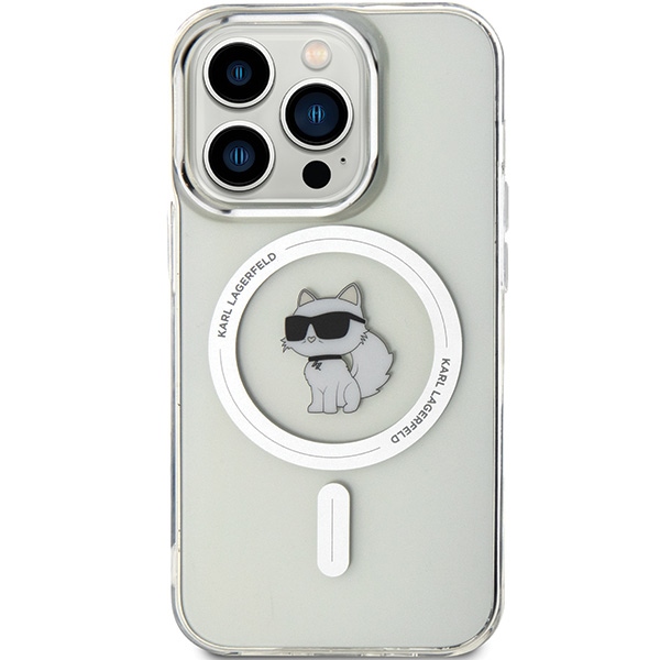 Karl Lagerfeld iPhone 14 Pro Case IML Choupette MagSafe, Transparent