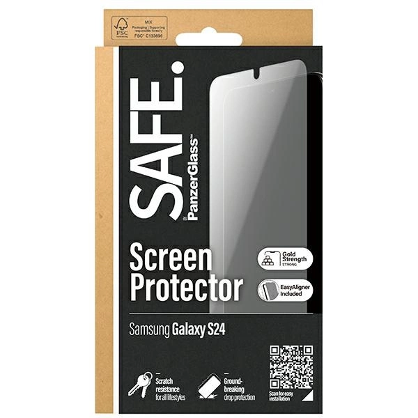 SAFE by PanzerGlass Ultra-Wide Fit rūdīts stikls priekš Samsung Galaxy S24 | tempered glass for