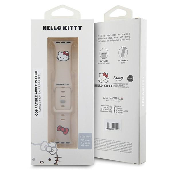 Hello Kitty Apple Watch 38/40/41mm Strap Silicone Kitty Head, Beige