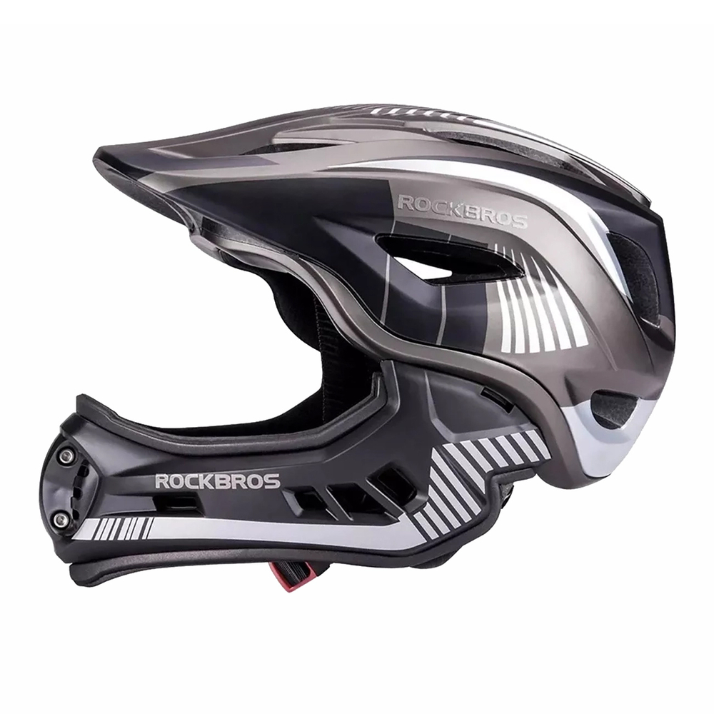 Детский велосипедный шлем Rockbros TT-32SBTG-L со съемным подбородником,...