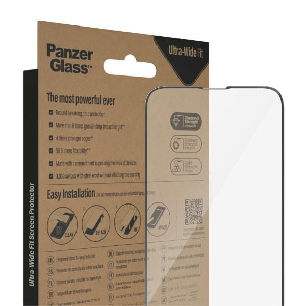 PanzerGlass Ultra-Wide Fit Antibacterial Tempered Glass for iPhone 14 Plus / 13 Pro Max
