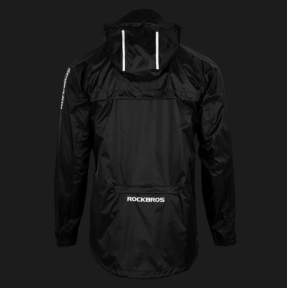 Rockbros YPY013BK3XL elpojoša un vēja necaurlaidīga lietus jaka, XXXL, melna