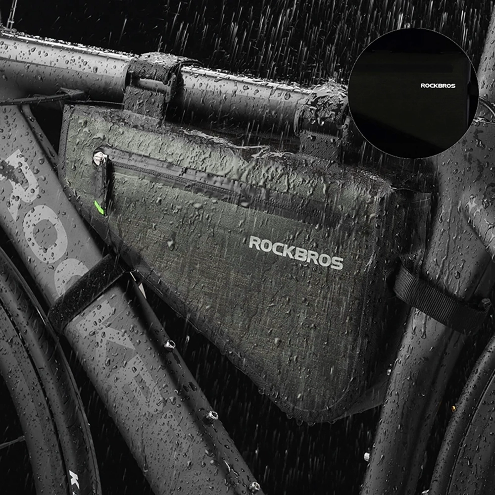 Rockbros AS-017 Bicycle Frame Bag, 5L - Dark Green
